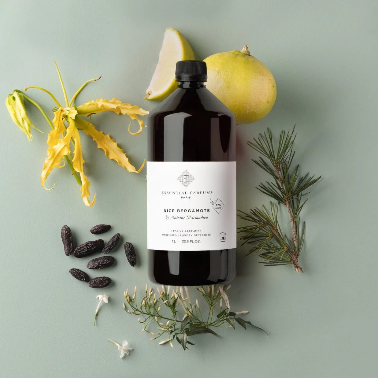 Lessive 1L Nice bergamote - Maison d'Exception