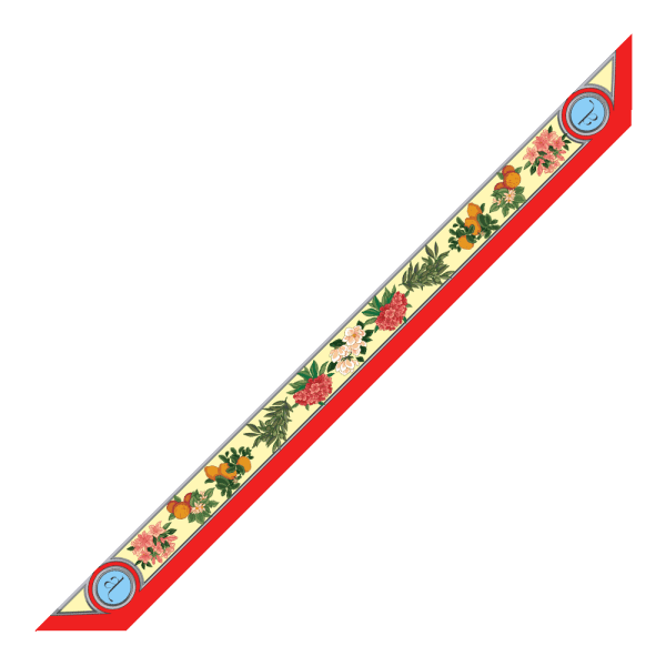 Bandeau - Fleurs Rouges 86x6 - Maison d'exception boutique