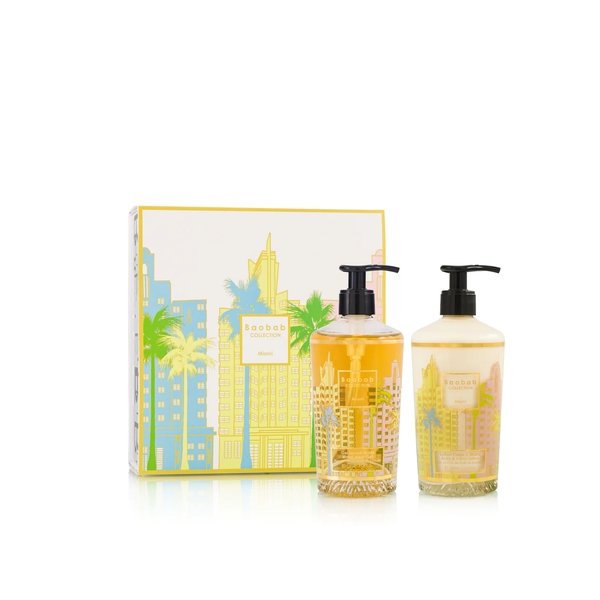 GIFT BOX MIAMI LOTION CORPS & MAINS ET GEL LAVANT MAINS - Maison d'exception boutique