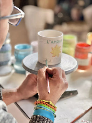 BOUGIE CÉRAMIQUE AMANDE & POIRE - Maison d'Exception