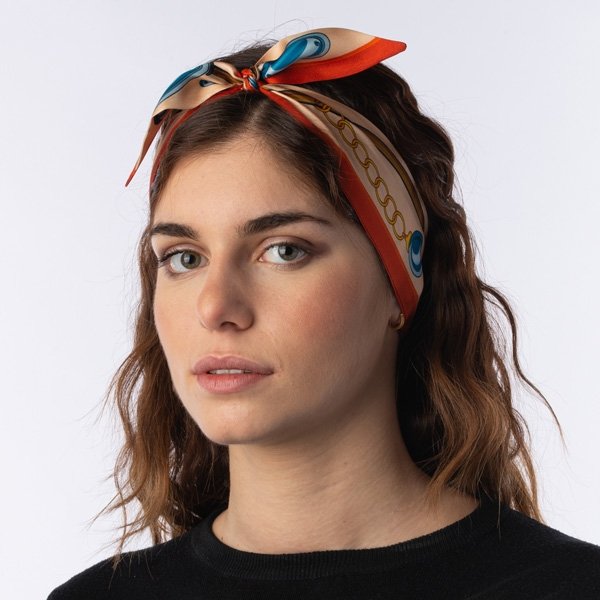 Bandeau - Fleurs Rouges 86x6 - Maison d'exception boutique