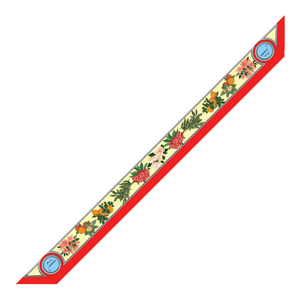 Bandeau - Fleurs Rouges 86x6 - Maison d'exception boutique