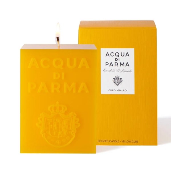 BOUGIE CUBE JAUNE - Maison d'exception boutique