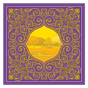 Foulard pur Soie - Cernobbio Violet 90x90 - Maison d'exception boutique