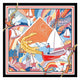 Foulard pur Soie - Lariosaurus Orange 70x70 - Maison d'exception boutique