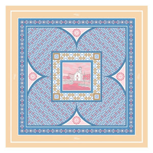 Foulard Pur Soie - Torno Pêche - 90x90 - Maison d'exception boutique